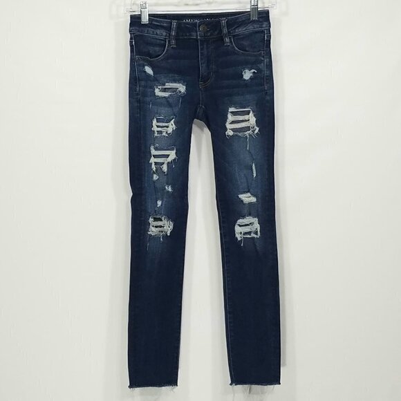 American Eagle  Jegging Crop Super Stretch Jeans - Picture 1 of 3